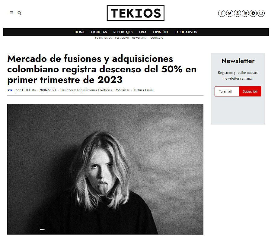 Mercado de fusiones y adquisiciones colombiano registra descenso del 50% en primer trimestre de 2023